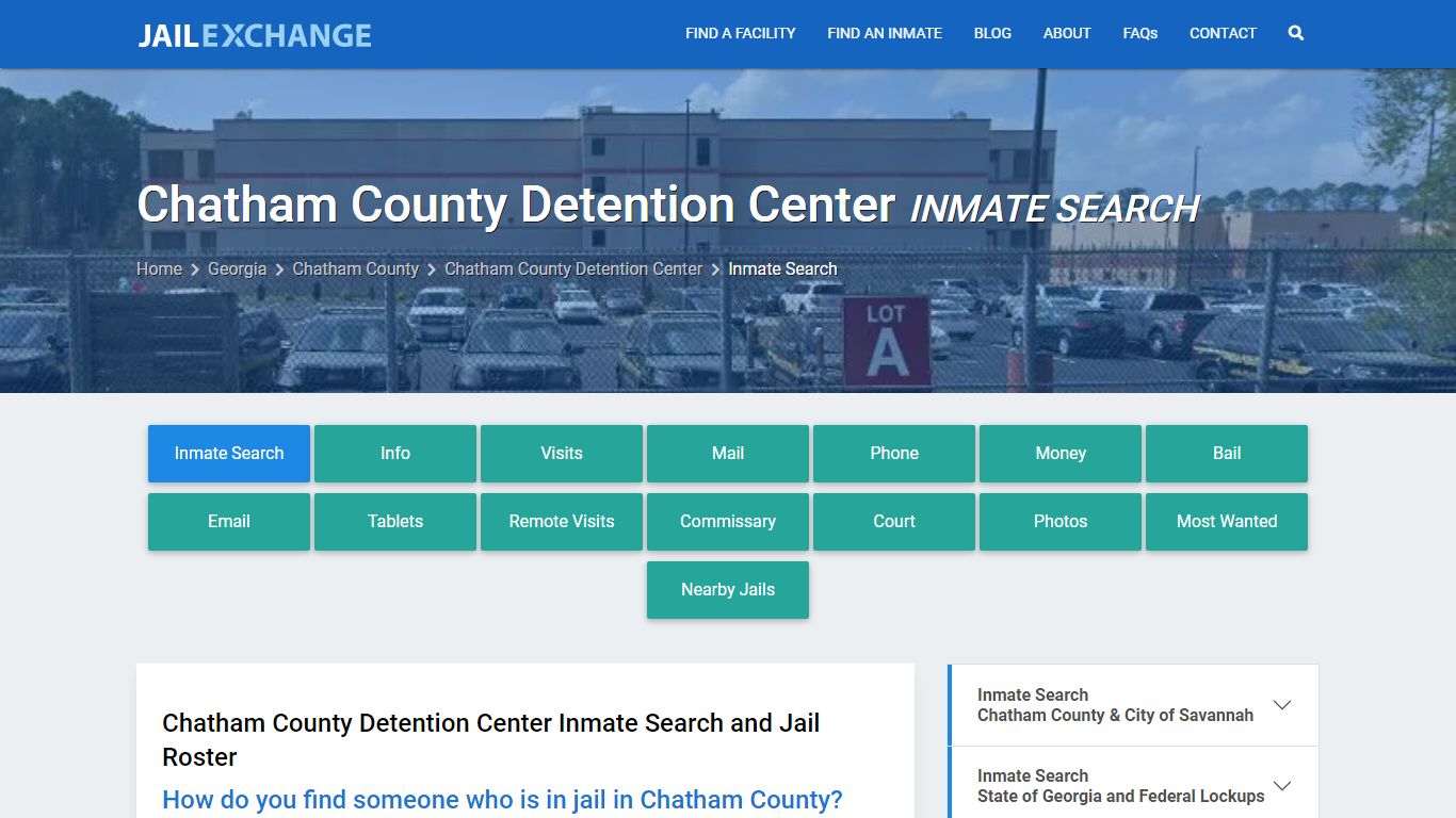 Chatham County Detention Center Inmate Search - Jail Exchange